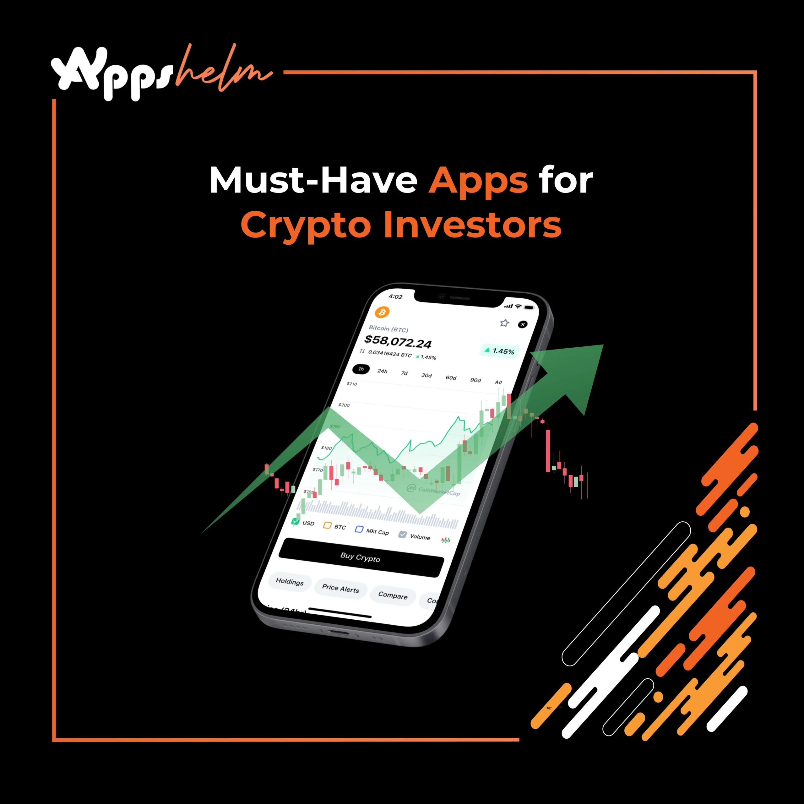 Appshelm blog post (must have apps for crypto investors)