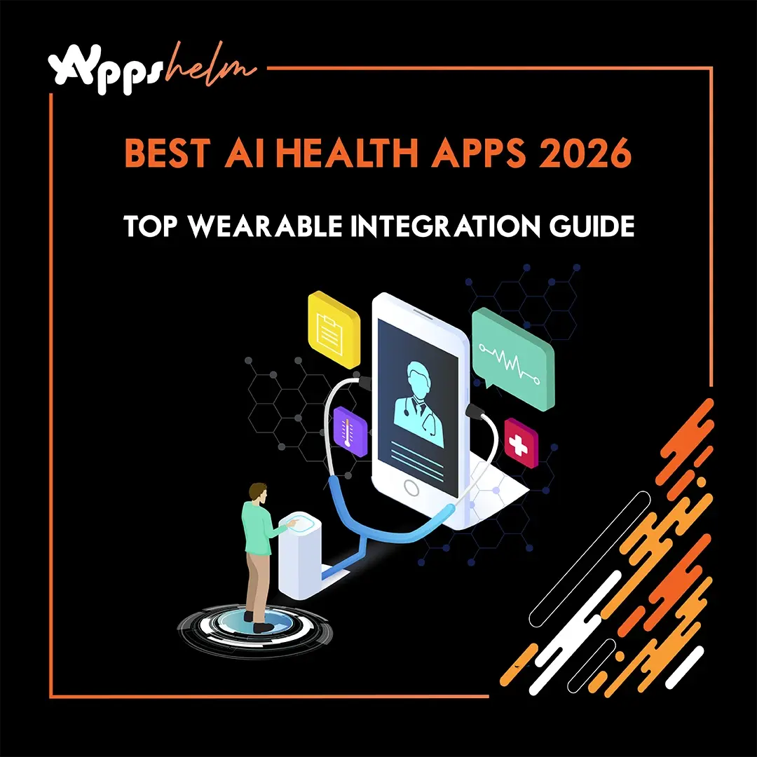 Top AI health monitoring apps 2026 showing wearable device integration