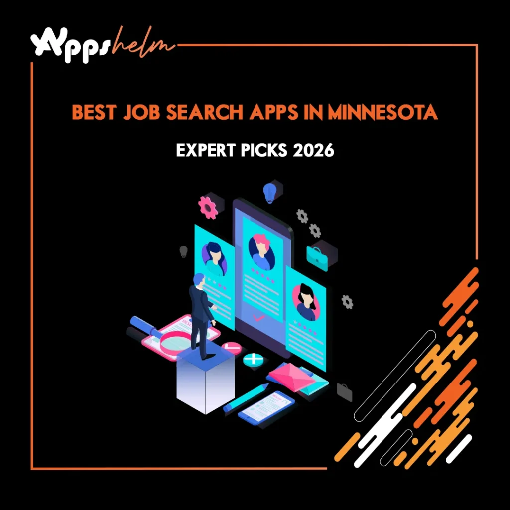 Best job search apps for Minnesota 2026 showing Indeed LinkedIn ZipRecruiter Glassdoor on mobile phone screens