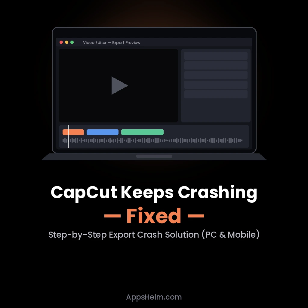 CapCut keeps crashing while exporting
